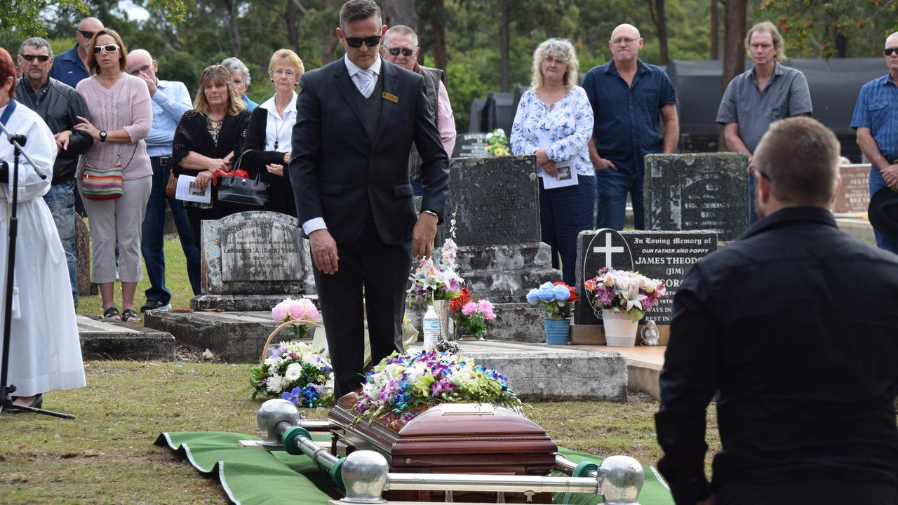 REST IN PEACE: Middlemount mine worker, David Routledge is laid to rest in front of hundreds of loving friends and family.