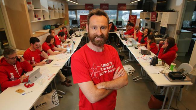 Labor Victoria assistant secretary Stephen Donnelly, who helped co-ordinate the campaigners. Picture: Aaron Francis/The Australian