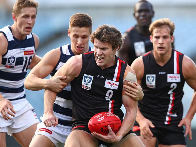 Nathan Freeman playing for Frankston. Photo by Scott Barbour/AFL Photos via Getty Images