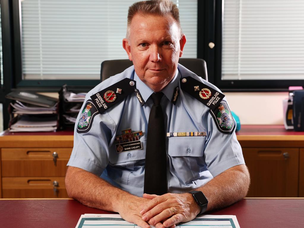 Deputy Commissioner Shane Chelepy said a small and more violent cohort were carrying knives. Picture: Liam Kidston