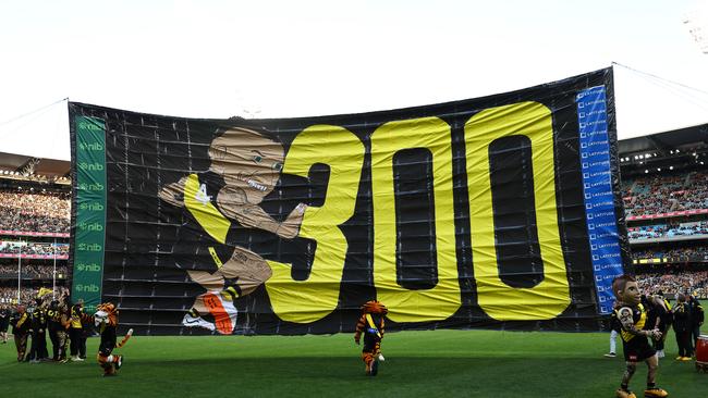 The Richmond banner was all about one man. (Photo by Graham Denholm/Getty Images)
