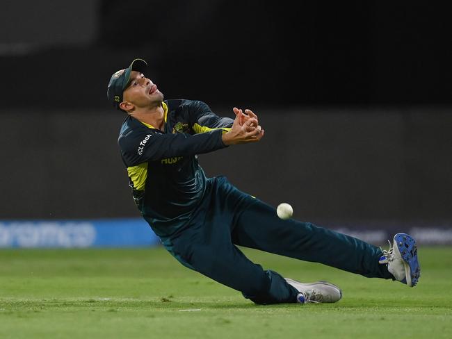 Poor fielding and multiple dropped catches hurt Australia when it mattered most. Picture: Gareth Copley/Getty Images