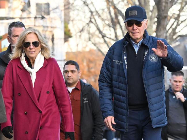 Mr Biden and First Lady Jill Biden. Picture: Mandel Ngan/AFP