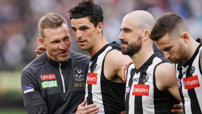 Scott Pendlebury says he is “numb” after news Nathan Buckley will coach his last game on Monday.