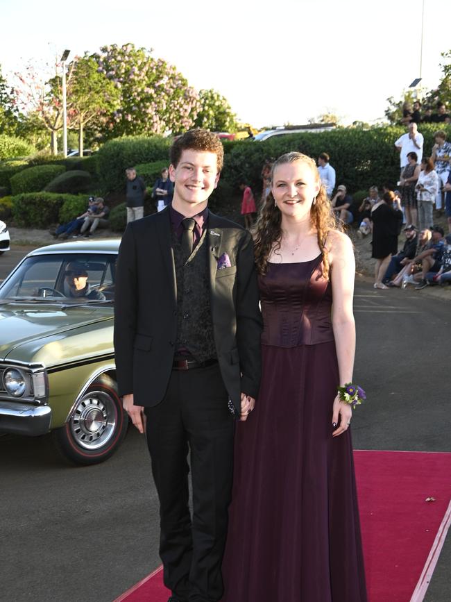 Harristown High School formal 2020 at Highfields Cultural Centre. Isaac Baker and Danielle Taylor