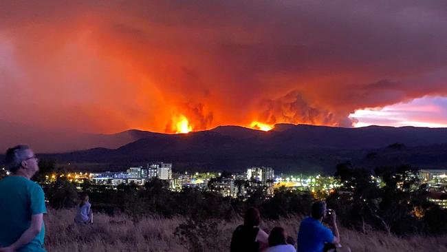 A fire rages south of Canberra earlier this week. Picture: Josh Cox