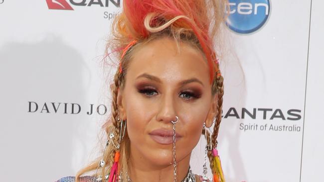 Imogen Anthony on the red carpet at the 2016 ARIA Awards held at The Star Sydney. Picture: Jonathan Ng