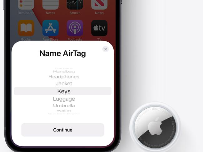 Some retailers have flagged Apple AirTags as a potential safety rise due to their button batteries. Picture: Supplied