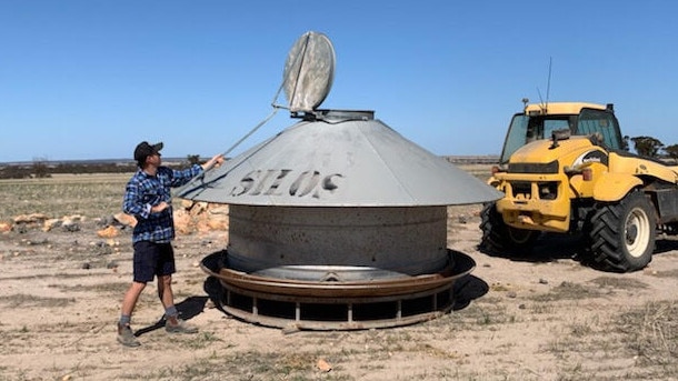 Liam Baker at his farm in WA.