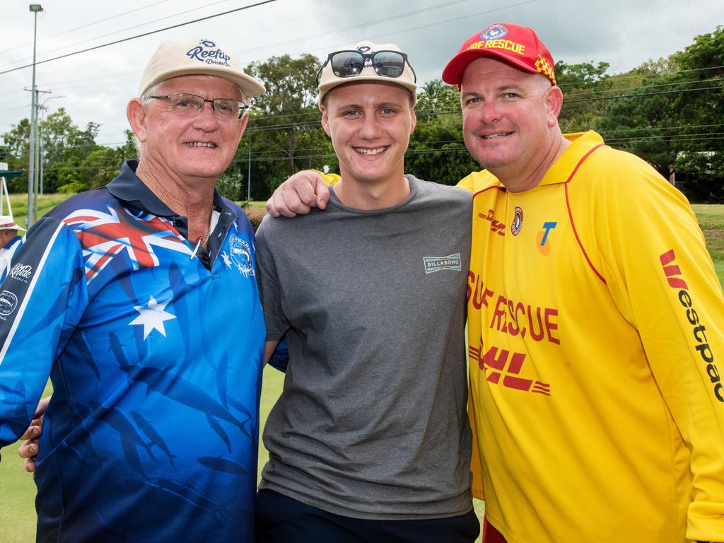 Rod Burrows, Connor Burrows and Andrew Burrows from Rural View at Australia Day @ The Bowlsie Northern Beaches Bowls club.Picture: Michaela Harlow