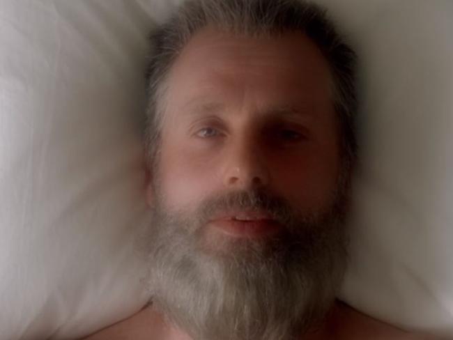 The walking dead, Screen grab of an aged Rick Grimes.