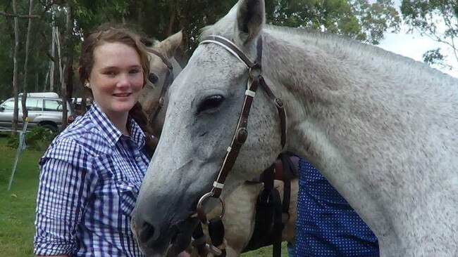 Holly Winta Brown loved horses. The 17-year-old died on June 27, 2015 at the Laura Races and Rodeo. Picture: Supplied