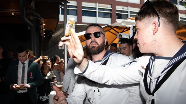 ADF personnel crowd into Darwin pubs to celebrate Anzac Day. Picture: Pema Tamang Pakhrin