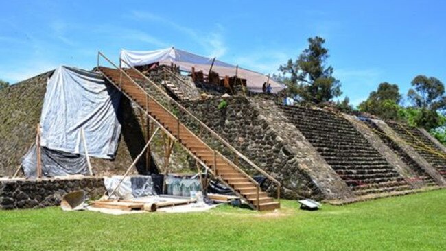 The pyramid was damaged. Picture: National Institute of Anthropology and History