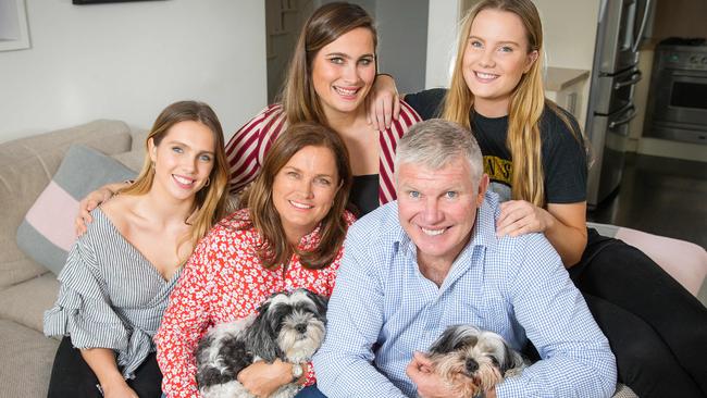 Danny with wife Anita and daughters Danielle, Chelsea and Keeley. Picture: Mark Stewart