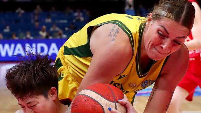 Cayla George would not be denied for the Opals. Picture: Getty Images