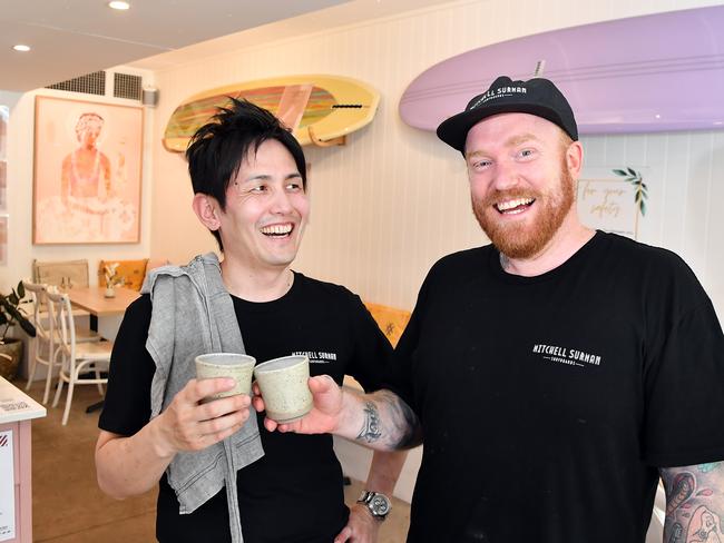 Ryo Northfield and Jonny Parkinson will host a Melbourne-style Asian fusion foodie night at Glass Coffee House at Cotton Tree. Picture: Patrick Woods.