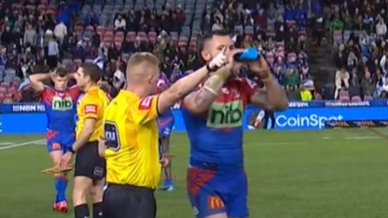 Klemmer was sent off. Photo: Fox Sports