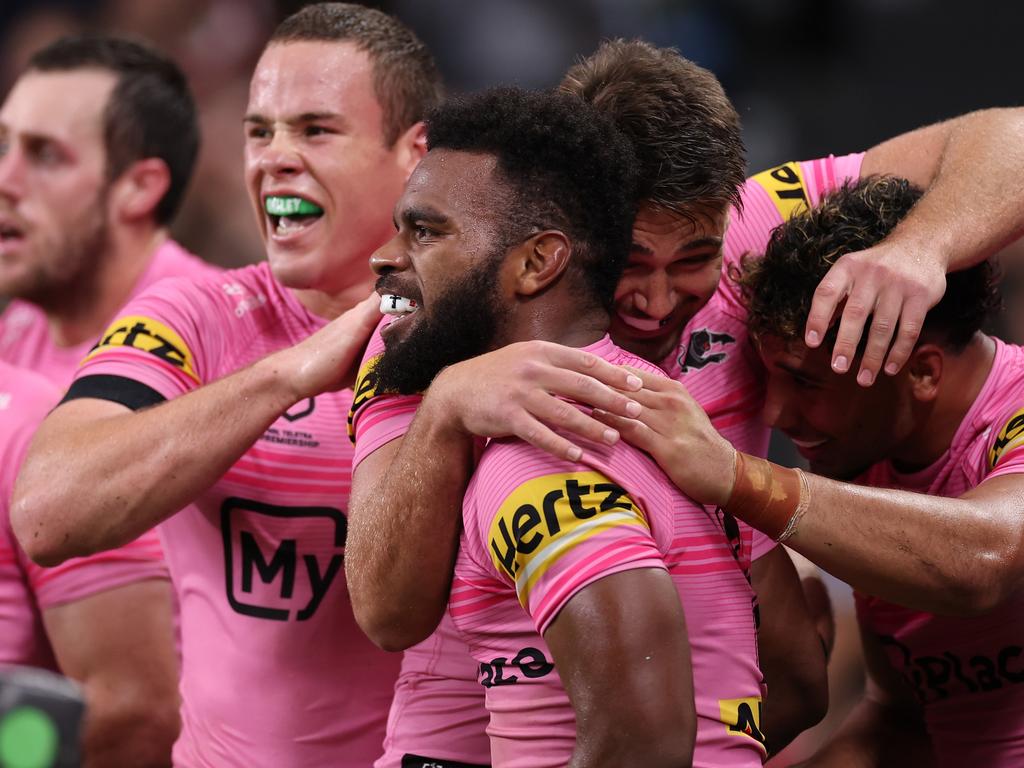 Sunia Turuva scored a hat trick as the Panthers ran wild over the Roosters.