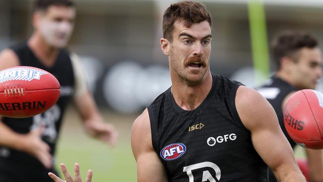 Scott Lycett at Port Adelaide training. Picture: Sarah Reed.