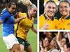 In pictures: Matildas duo debut as legend cracks 100