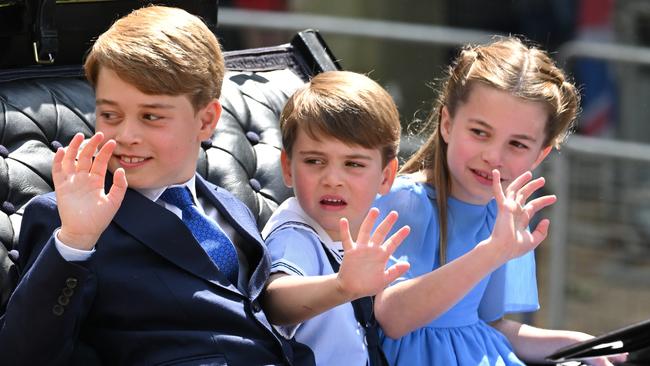 Nine-year-old George and Charlotte, seven, will walk with their parents in the funeral procession. Picture: WireImage