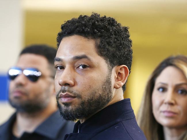 Ã¢â¬â¹FILE - DECEMBER 09: Actor Jussie Smollett was found guilty of orchestrating and reporting a false hate crime on himself, after lying to police when he reported that two masked men physically attacked him, yelling racist and anti-gay remarks near his Chicago home in 2019. Smollett plead not guilty on all charges. He faces up to three years in prison. He previously starred in the FOX series "Empire." CHICAGO, ILLINOIS - MARCH 26: Actor Jussie Smollett after his court appearance at Leighton Courthouse on March 26, 2019 in Chicago, Illinois. This morning in court it was announced that all charges were dropped against the actor.  (Photo by Nuccio DiNuzzo/Getty Images)