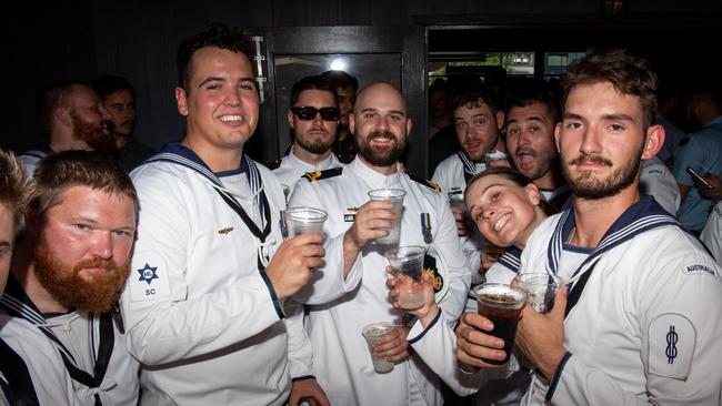 ADF personnel crowd into Darwin pubs to celebrate Anzac Day. Picture: Pema Tamang Pakhrin