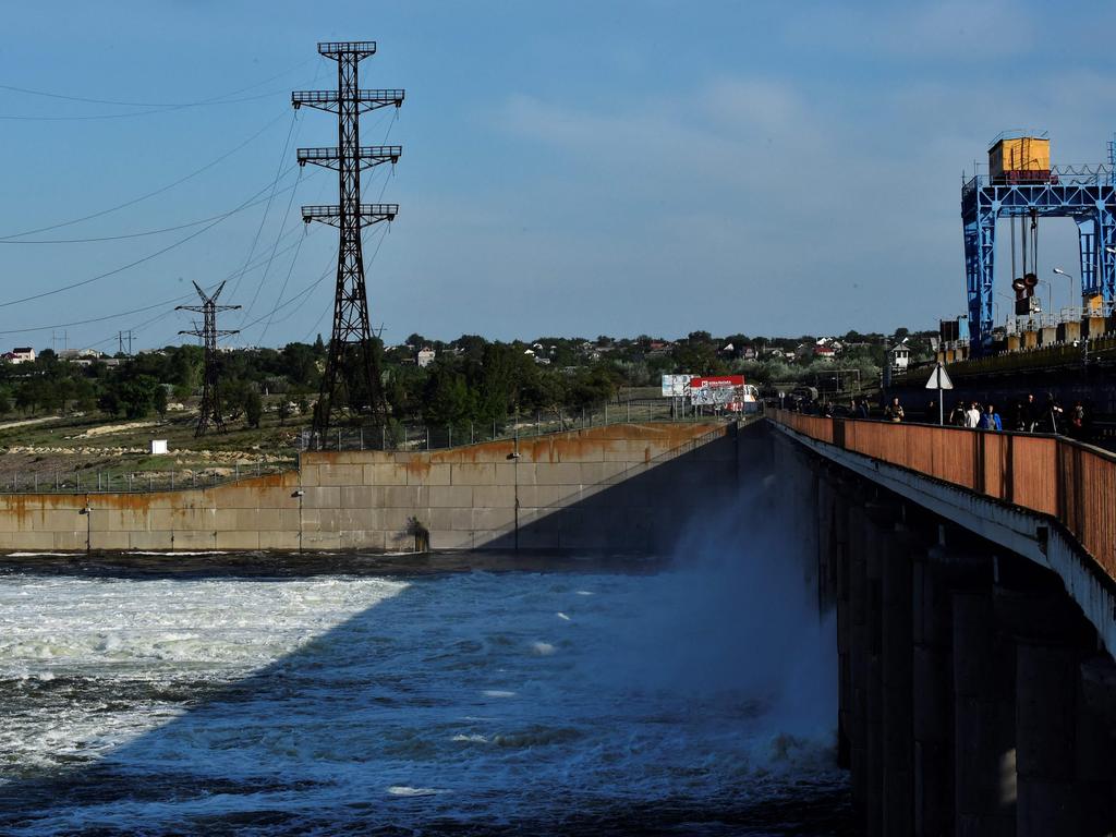 The Kakhovka hydro-electric power plant in Kherson. Picture: Olga Maltseva/AFP