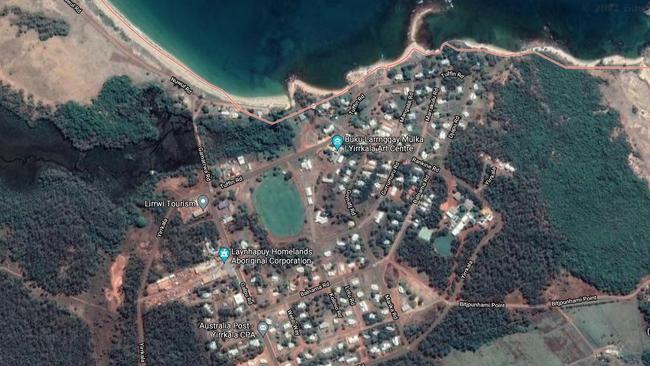 A 16-YEAR-OLD boy is dead and at least three others are in hospital after a large fight in the remote Territory town of Yirrkala. Picture: Google