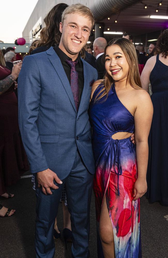 Sam Pritchard and Maria Fitzgerald represent Gelatissimo at Little Pig Consulting Business Excellence Awards at Rumours International, Saturday, October 19, 2024. Picture: Kevin Farmer