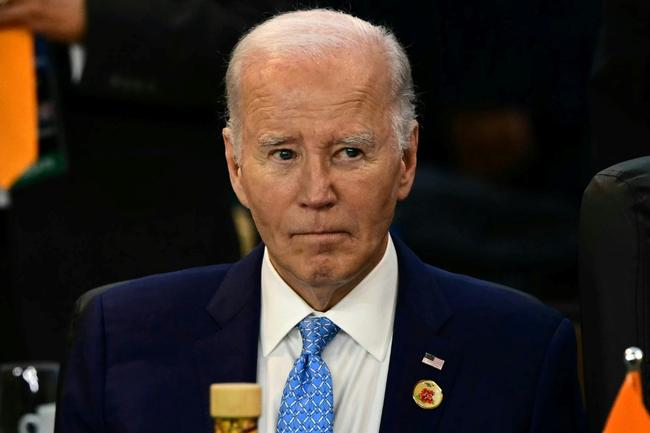 US President Joe Biden attends the opening session of the G20 Summit in Rio de Janeiro