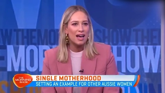 Phoebe Burgess fights back tears in honest interview (The Morning Show)