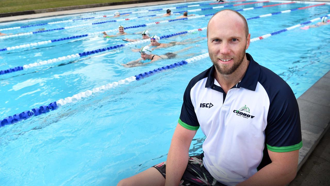 Cooroy swimming coach Andrew Cowan. Picture: Patrick Woods.