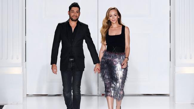 Michael Russo and Tamara Ralph at a 2017 fashion show.