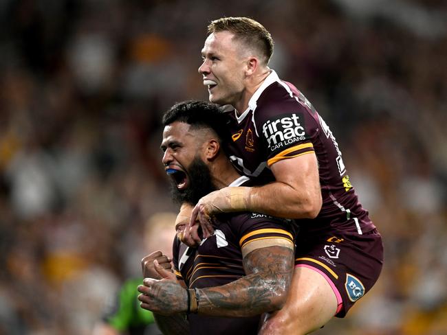 Could Billy Walters (R) be forced out of the Broncos? Picture: NRL Photos