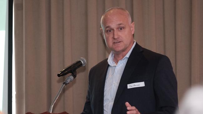 Aura Holdings director Tim Russell. Speaking at The Ninth Middle Ridge official launch.