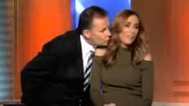 Awkward! Tony Jones once again, rejected by Bec Judd. Utube 9News