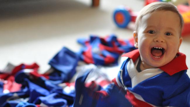 Leo may not know the pain of being a Bulldogs’ fan, but his dad sure does.