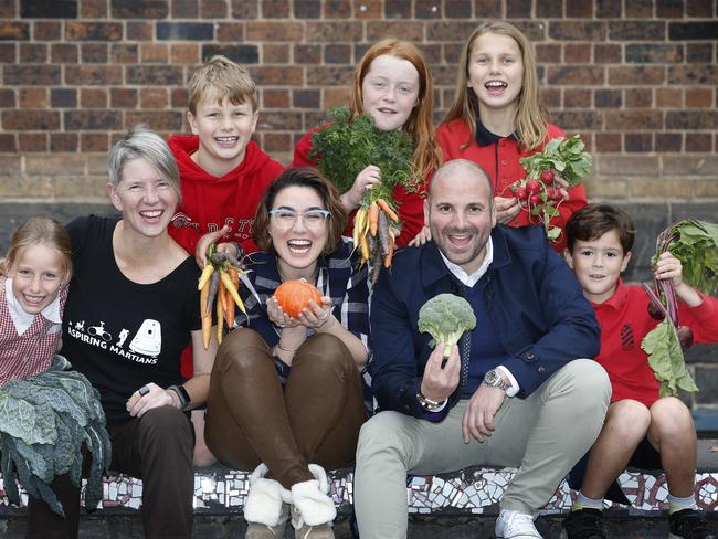 Former MasterChef contestant Alice Zaslavsky (centre) said schools should take a more active role in kids’ food habits. Picture: David Caird