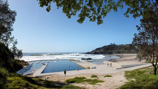 Oxley Beach Ocean Tidal Pool concept. Pic Nicole Larkin Design