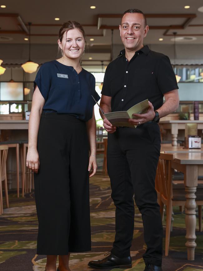 Terri Charlton, a functions co-ordinator, with Steve Sidd, of Catering HQ, who is desperately trying to find new staff. Picture: Justin Lloyd