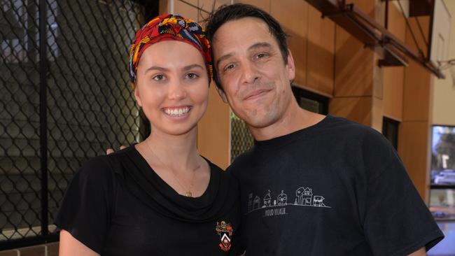 Australian actor and founder of Love My Sister Samuel Johnson met Molly Dawson in 2019 – the year she received her diagnosis – and offered some reassuring words during his Bundaberg visit.Picture: Rhylea Millar