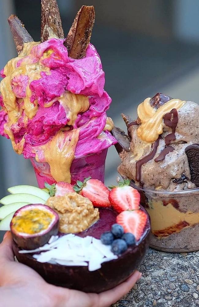 Colourful smoothie bowls, ice creams and other desserts at Soul Bowl. Picture: Instagram.