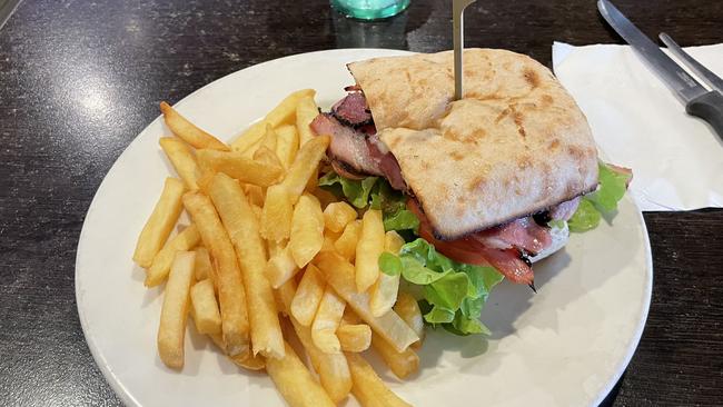 The BLT with chips goes down perfectly with your favourite beer. Picture: Patrick Morrow