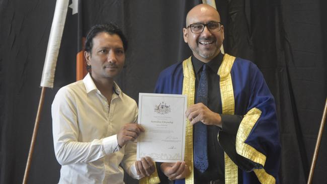 Suman Chhetri, from Nepal, became an Australian citizen on Australia Day. Picture: Sierra Haigh