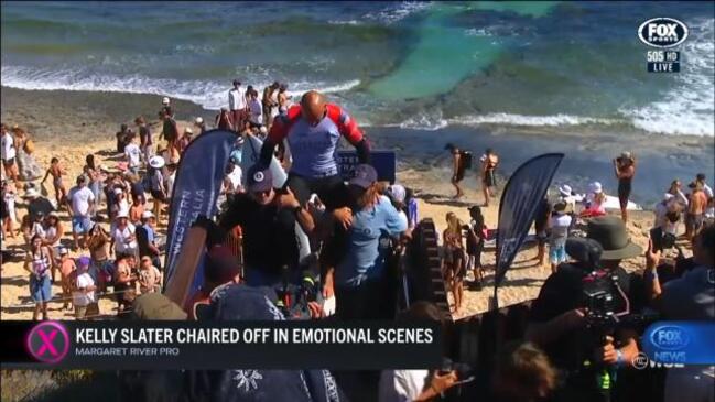 Kelly Slater fights back tears as surfing retirement suddenly hits ...