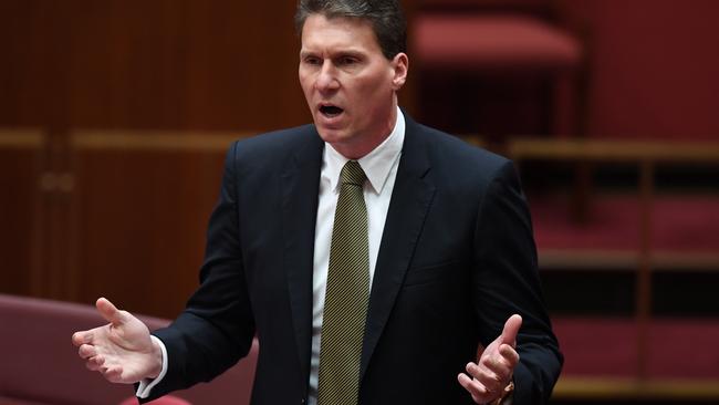 Conservative Senator Cory Bernardi has attacked a SSM safeguards bill as ‘18C on steroids’. Picture: AAP