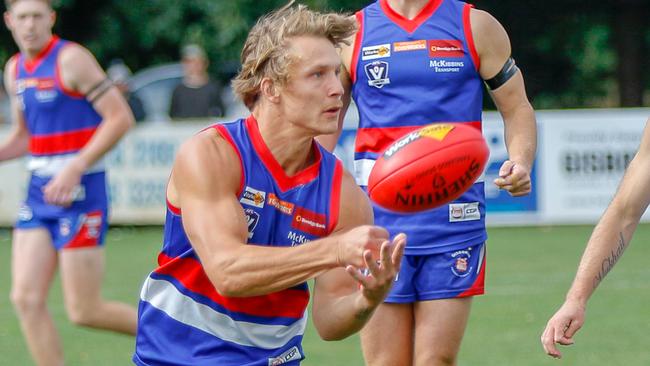 Brad Bernacki in action for Gisborne. Picture: Aaron Cook