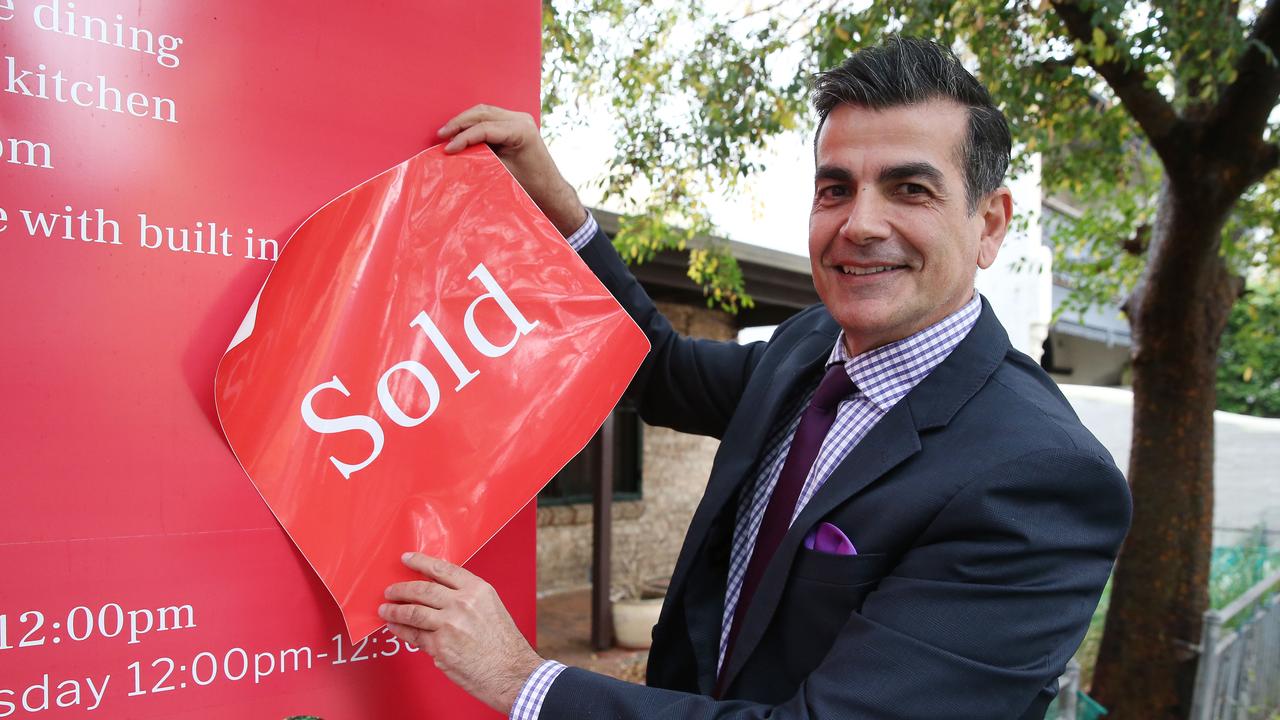 Agent Michael Xanthoudakis at a Newtown home that sold for nearly $2.4 million. Picture: David Swift.